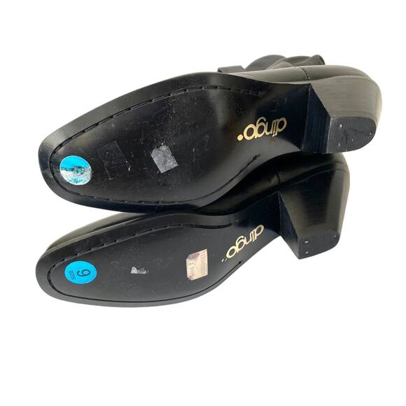 Dingo Black Leather Slouch Ankle Heeled Western Cowboy Boots NWTs size 6 - Picture 5 of 7